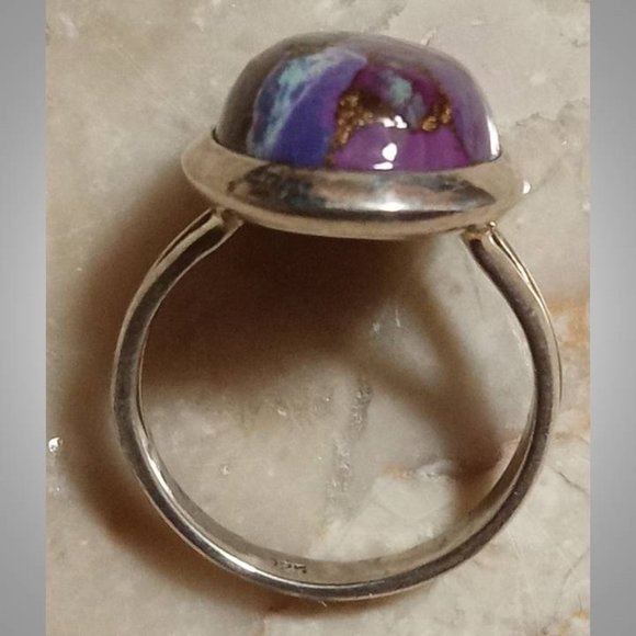CLOSEOUT! 🔥 AUTHENTIC Mohave Purple Turquoise sterling silver Ring sz 6 06 - Picture 9 of 9